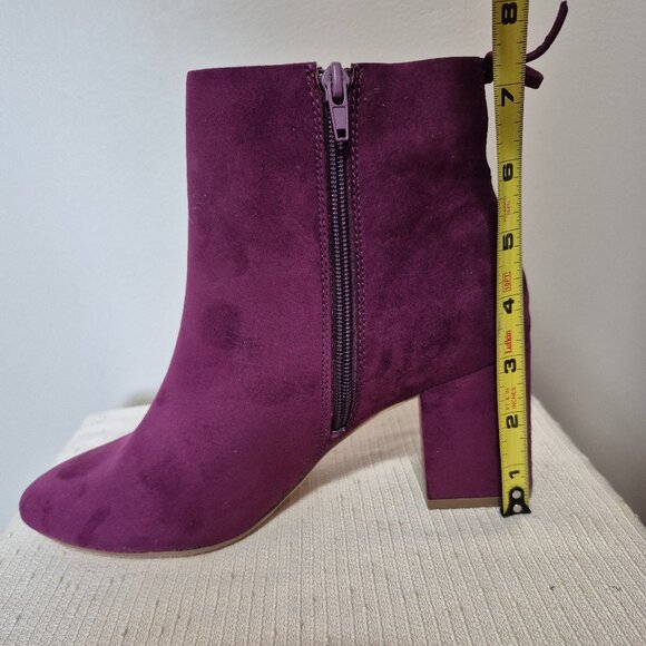 Purple Faux Suede Booties - Picture 8 of 12
